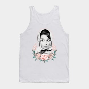 Audrey Hepburn T-Shirt Sticker Flowers Illustration Hoodie Notebook T-Shirt Tank Top